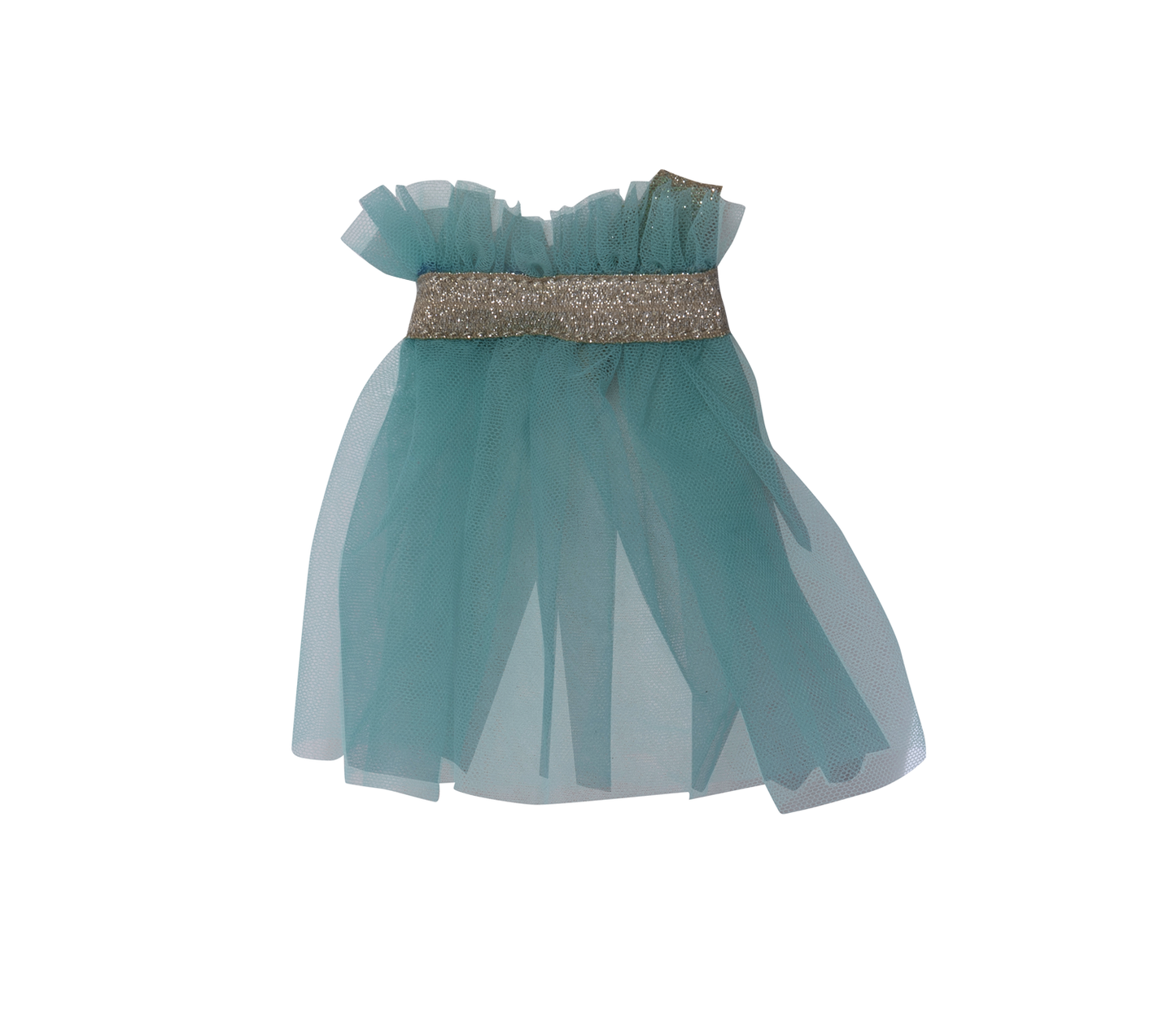 Sea green tulle tutu with ruffle same color tulle bracelets