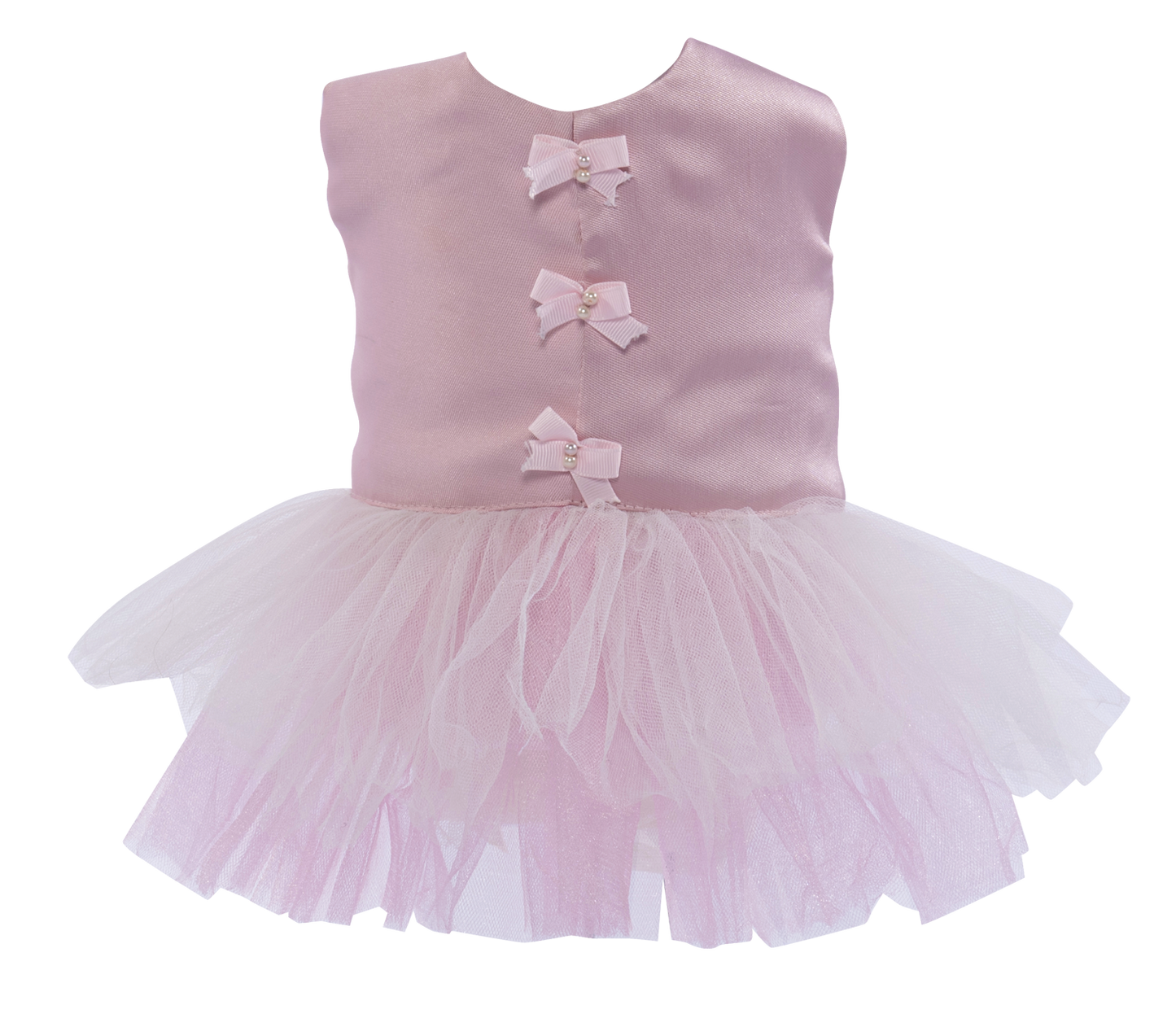 Pink pet dress with tulle ruffle