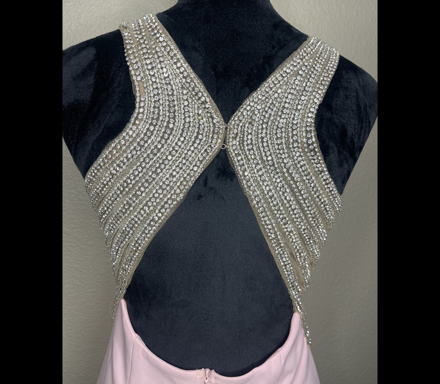 Pink open leg gala dress